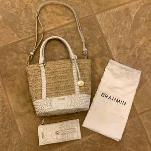 Brahmin bag, Small Bowie-Pearl Mantle. Good condition with wallet and dust bag